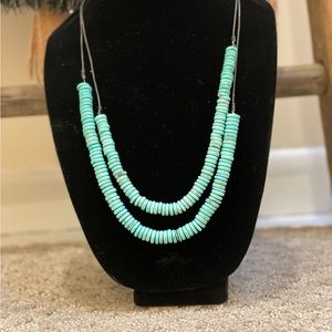 Turquoise heishi beads double stand, beautiful..